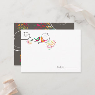 Kisserande sommarfåglar Bröllop Placeringskort