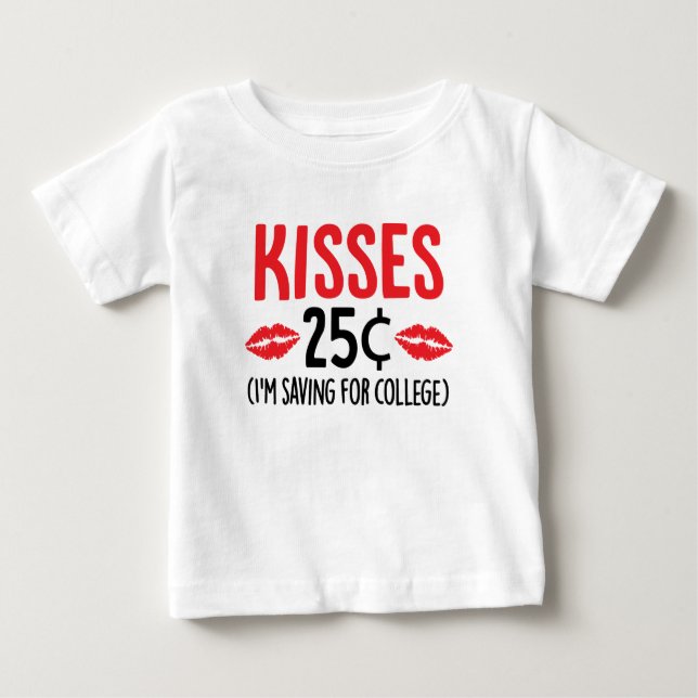 Kisses 25 cCs sparande för College Shirt Tee (Framsida)