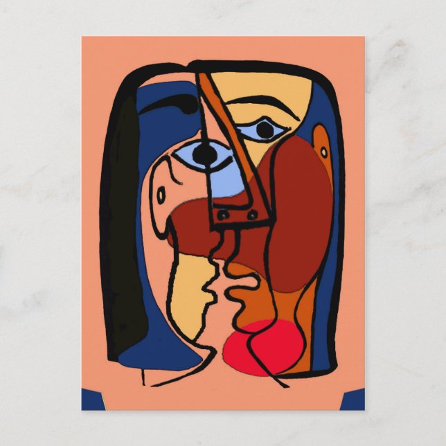 Kisses Abstrakt Vykort (Framsida)