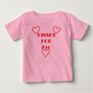 Kisses for 25 cent - Baby Bra Jersey T-Shirt 