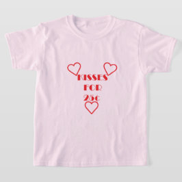 Kisses för 25 cent - Girls grundläggande T-Shirt
