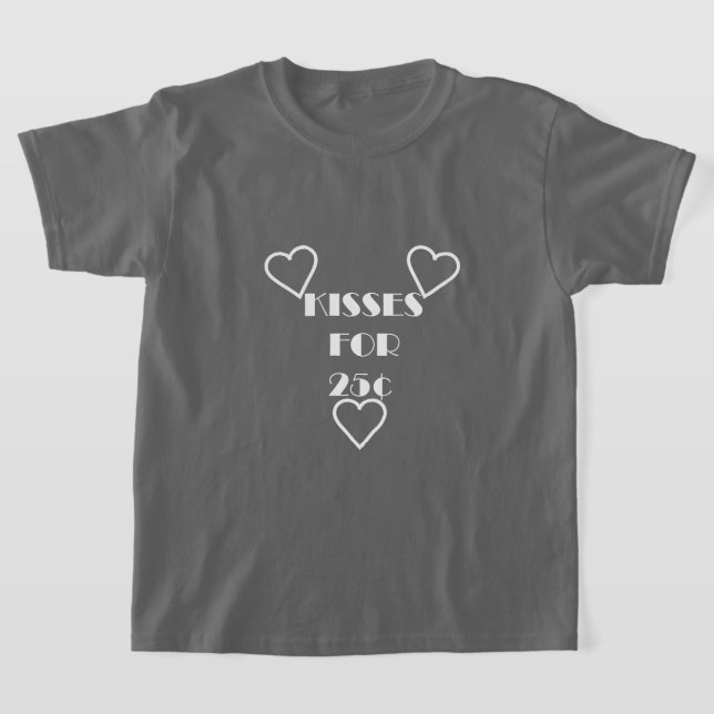 Kisses för 25 cent - Girls grundläggande T-Shirt (Laydown)
