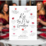 Kisses för framtiden Bachelorette Keepsaké Poster<br><div class="desc">Fira den blivande bruden med vår charmerande "Kisses for the future Mrs" Bachelorette Keepsaké Poster. Detta vackra biet fångar kärlek och önskemål av vänner och familj och skapar ett omhuldat minne av brudens speciella firande. Med ett modernt, handskrivet typsnitt lägger poster till ett personligt tryck på designen och ger gästerna...</div>