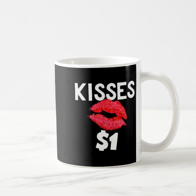 Kisses For Only One Dollar Valentine's Day Edition Kaffemugg (Höger)