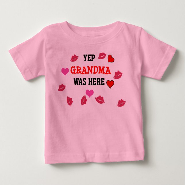 Kisses från Grandma Baby Shirt Tröja (Framsida)