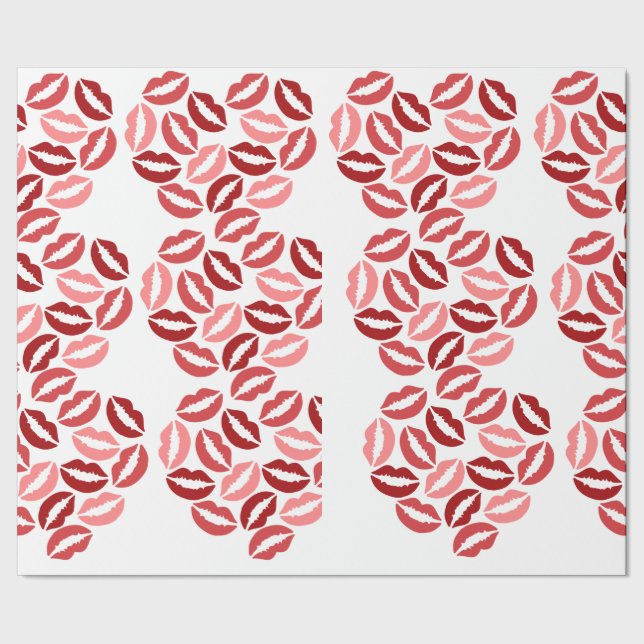 Kisses Glossy Wrapping Papper Presentpapper (Seam)