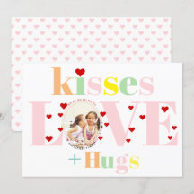 Kisses, kärlek, huggtypografi, foto Valentines day