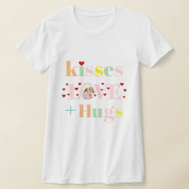 Kisses, kärlek, huggtypografi foto Valentines day T Shirt