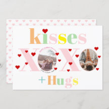 Kisses, kärlek, huggtypografi fotogalentiners Day