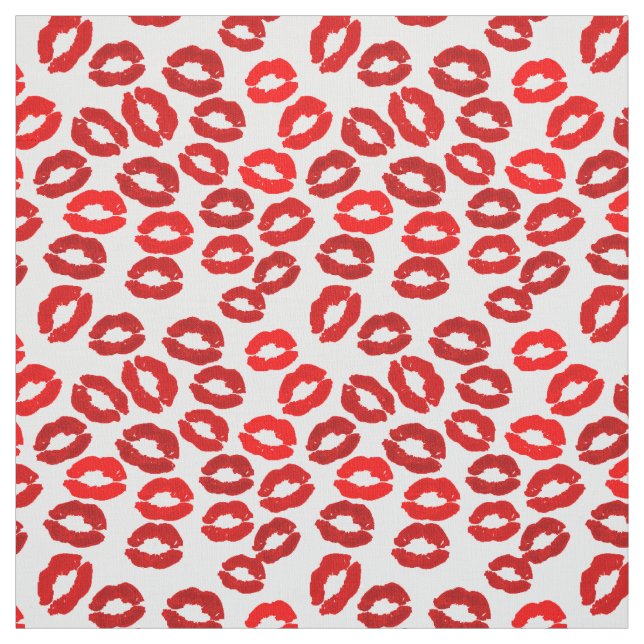 kisses lips lipstick print valentines day pattern tyg (Provkarta)