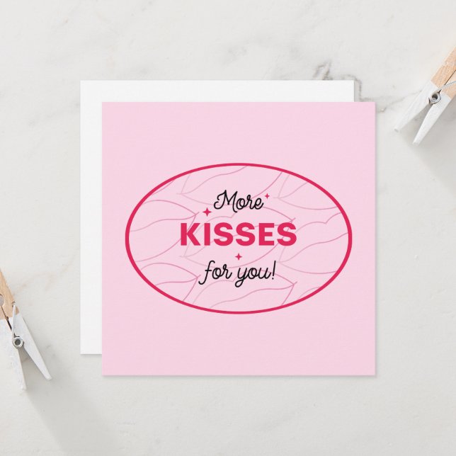 Kisses Love Lips Red Pink Lettering. (Fram/Back In Situ)