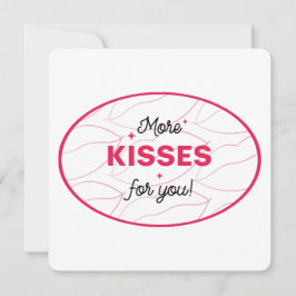 Kisses Love Lips Red Pink Lettering. Inbjudningar