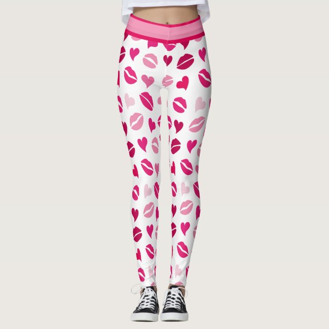Kisses och Hearts Leggings (Framsida)