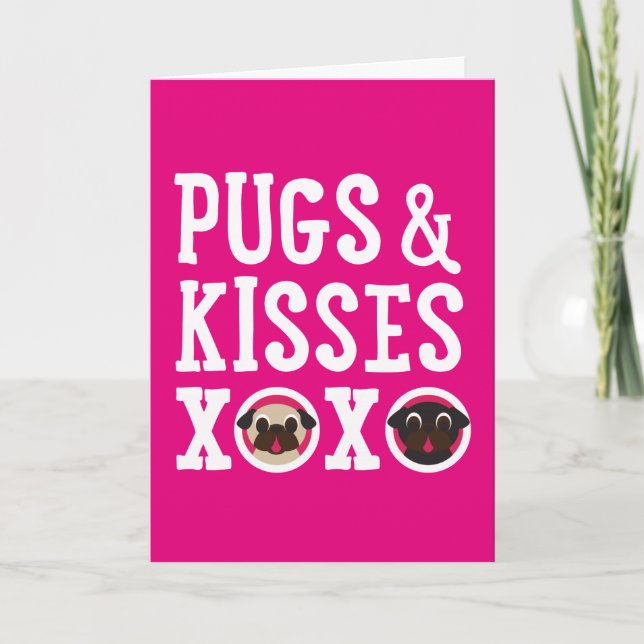 Kisses och puckel Glad Alla hjärtans dag-hälsnings Helgkort (Framsida)