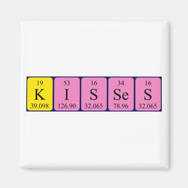 Kisses Periodisk magnet bord namn (Framsidan)
