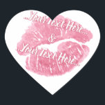 Kisses Stickers Romantic Kärlek & Kisses Stickers Hjärtformat Klistermärke<br><div class="desc">Kärlek Stickers & Bröllop Keepsakes Anpassningsbar Kärlek och Kisses presenterar Personligen Alla hjärtans Stickers Bröllop-årsdag Kärlek och Kisses Stickers Cute Ditt namn Kiss Stickers & I Kärlek du ger dig på valfri dag Romantic Kärlek & Kisses Stickers Decor Shirts, Cards & Kärlek Gifts Art & Design av Kim Hunter Se...</div>