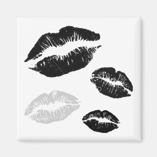 kisses-svartwhitegrey magnet