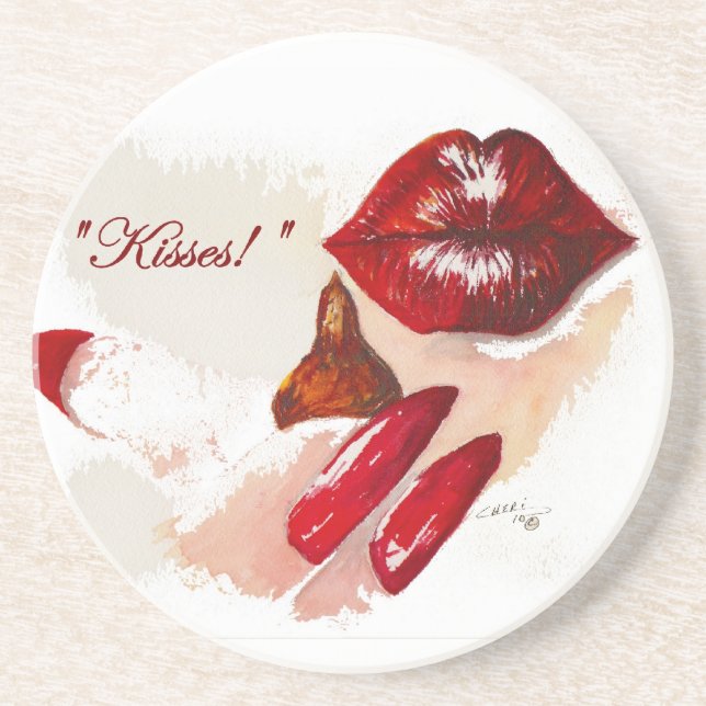 "Kisses!"Underlägg Underlägg (Framsidan)