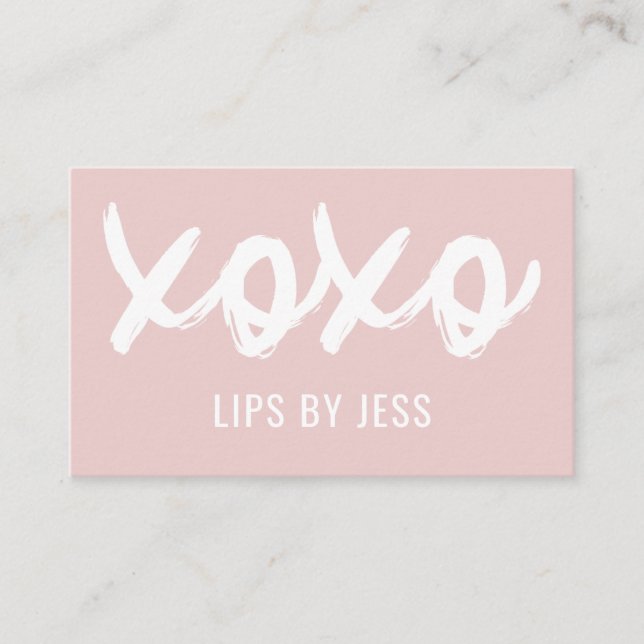 Kisses XOXO Neutralt Tones | Lipason Visitkort (Framsida)