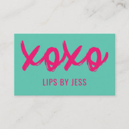 Kisses XOXO Rosa and Mint | Lipason Visitkort
