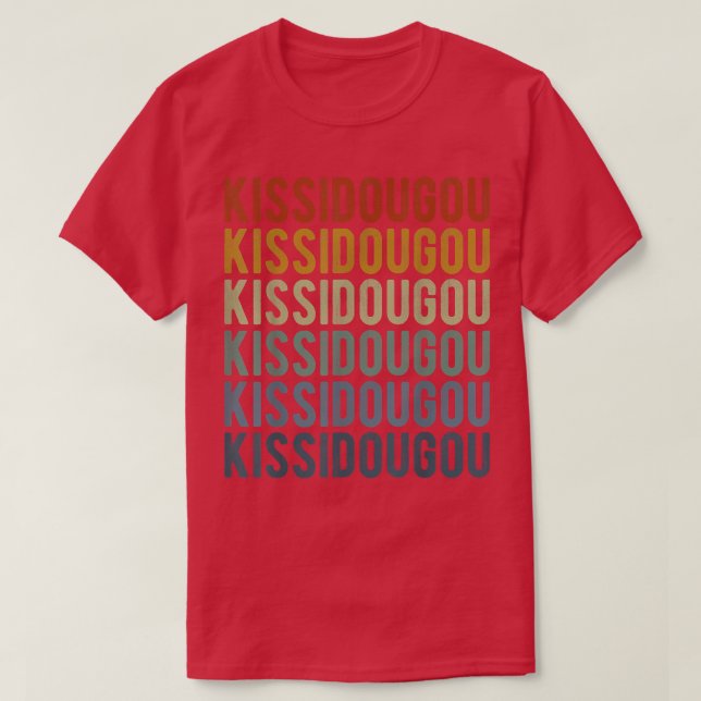 Kissidougou City Guinea Retro T Shirt (Design framsida)