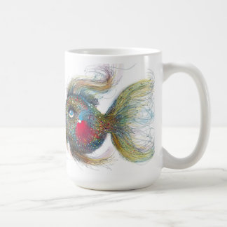 Kissiefish mugg för 15 uns klassikervit