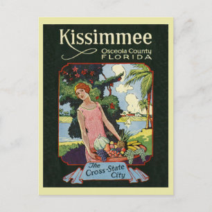 Kissimmee Florida-Vintagens turistfrämjande Vykort