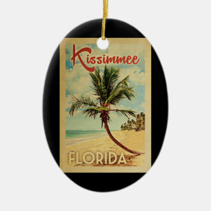 Kissimmee Handflatan Träd Vintage resor Julgransprydnad Keramik