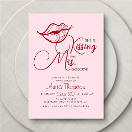 Kissing Adjö Divorce Party Inbjudningar