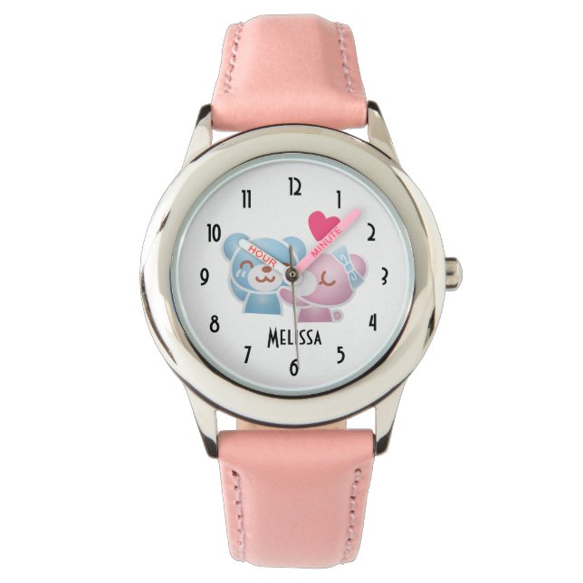 Kissing Bears Cute och Kawaii Armbandsur (Framsida)
