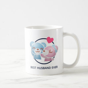 Kissing Bears Cute och Kawaii Best Make någonsin Kaffemugg