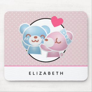 Kissing Bears Cute och Kawaii Musmatta