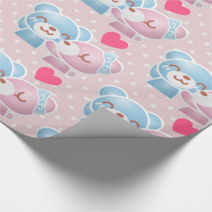 Kissing Bears Cute och Kawaii Presentpapper