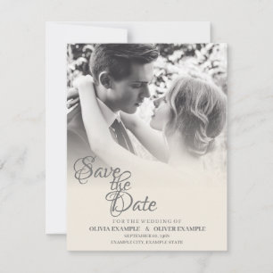 Kissing bröllop par i svartvitt julkort