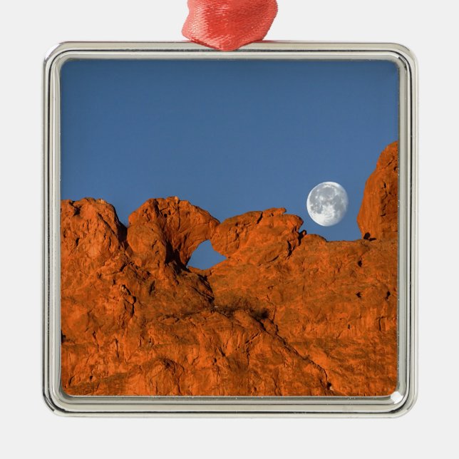 Kissing Camels Sten-formation med Full Moon Julgransprydnad Metall (Framsidan)