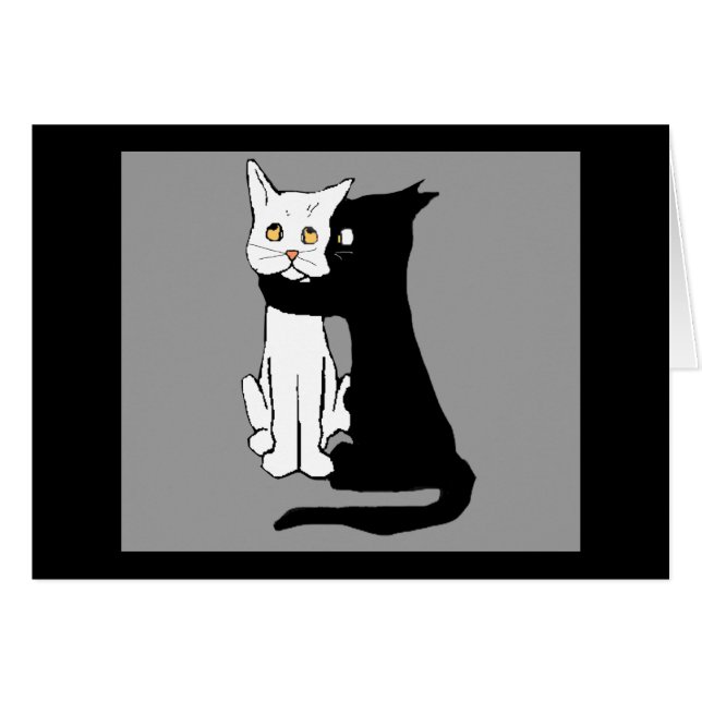 Kissing Cats Hälsningskort (Framsidan Horizontal)