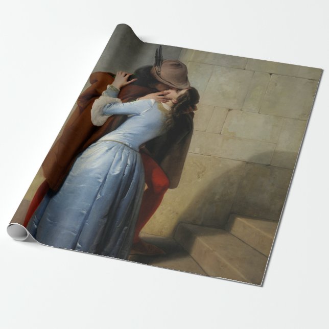 Kissing Couple (av Francesco Hayez) Presentpapper (Utrullad)
