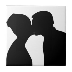 KISSING COUPLE KAKELPLATTA