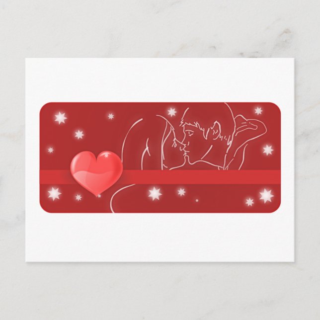 Kissing Couple/Kärlek Vykort (Framsida)