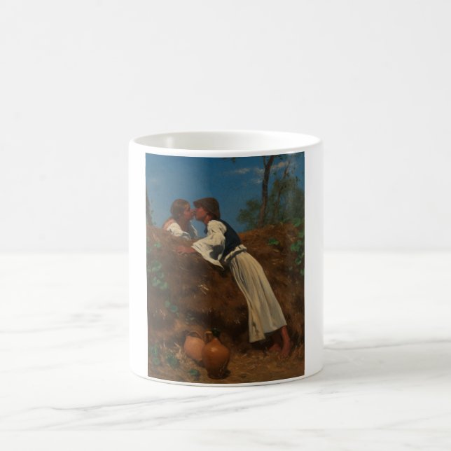 Kissing Couple (The Kiss) (av von Pettenkofen) Kaffemugg (Center)