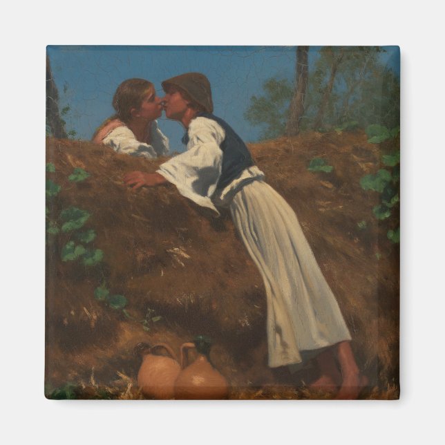 Kissing Couple (The Kiss) (av von Pettenkofen) Magnet (Framsidan)