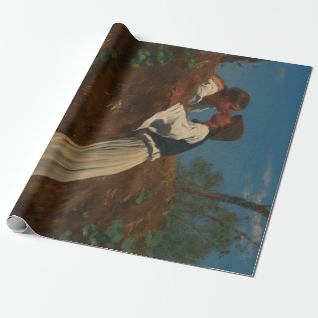 Kissing Couple (The Kiss) (av von Pettenkofen) Presentpapper (Utrullad)