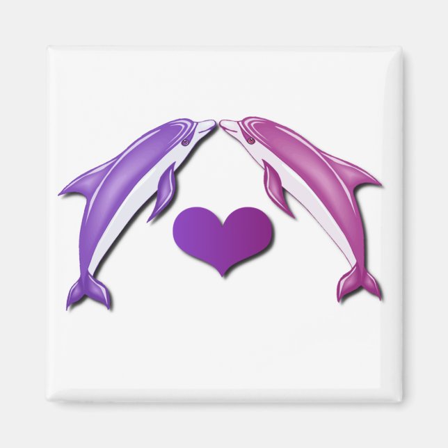 Kissing Dolphins Magnet (Framsidan)