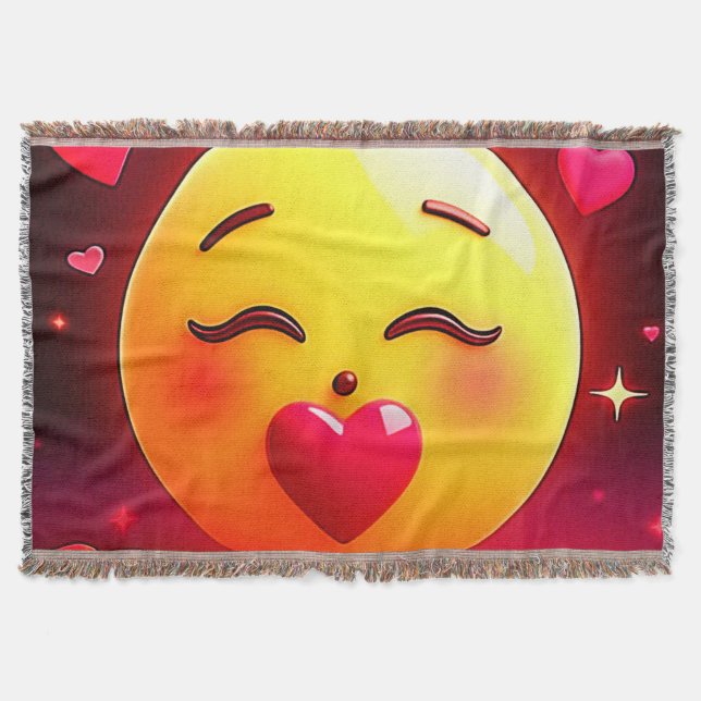Kissing Emoji Blowing Hearts Filt (Framsidan)