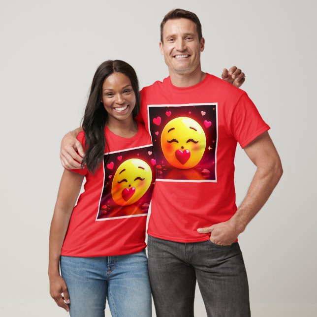 Kissing Emoji Blowing Hearts T Shirt (Unisex)