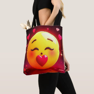 Kissing Emoji Blowing Hearts Tygkasse