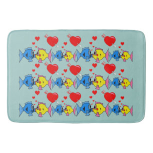 Kissing Fish in Kärlek Bath Mat Badrumsmatta