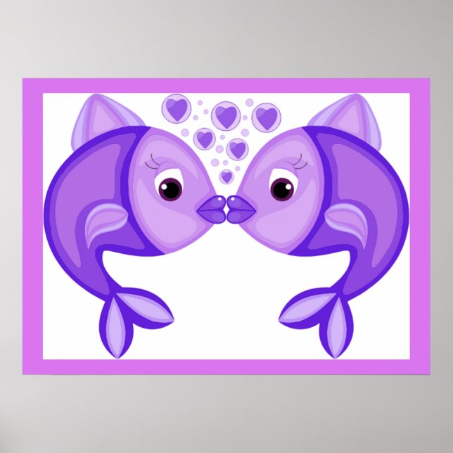 KISSING FISH POSTER (Framsidan)