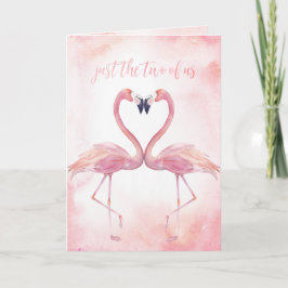 Kissing Flamingos | Bara vi två Valentine Kort