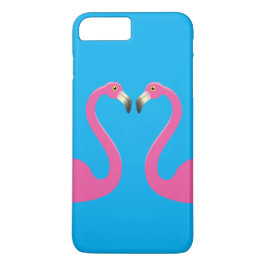 Kissing Flamingos iPhone 7 Plus Fodral Blue